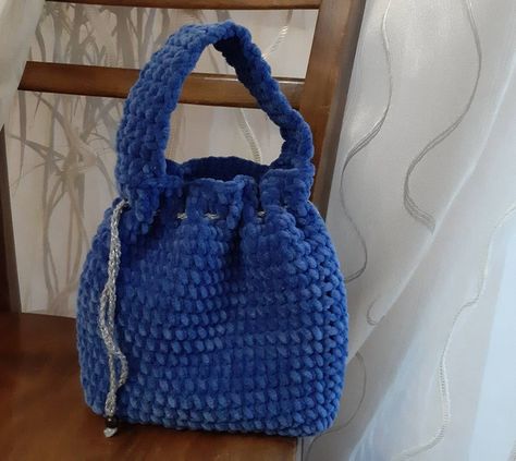 Velvet Yarn Crochet Bag, Crochet Diaper Bag, Grandma Era, Fluffy Bag, Handmade Tote Bag, Velvet Yarn, Soft Crochet, Girl Soft, Yarn Bag