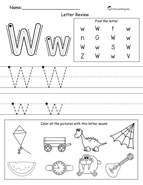 Page 24 of 27 Letter W Tracing Worksheets, Tk Homeschool, Letter W Worksheets For Preschool, Sequencing Activities Kindergarten, Mothers Day Crafts Preschool, Letter Recognition Worksheets, Letter Worksheets For Preschool, Fun Worksheets For Kids, Daycare Decor