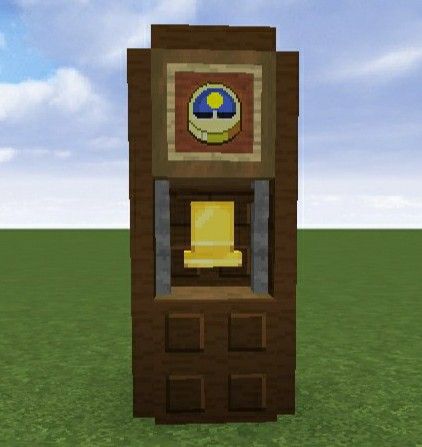 Minecraft grandfather clock Statues Minecraft, Minecraft Clock, Minecraft Statues, Minecraft Decoration, Minecraft Mansion, Minecraft Banner Designs, Minecraft Interior Design, Bangunan Minecraft, Minecraft Farm