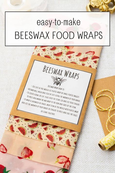 Take a step towards a greener kitchen by making your very own beeswax food wraps. It's easier than you think, and the results are amazing! 🐝 Perfect for gifting to friends and family! Make your beeswax wraps extra special with these printable packaging ideas. How To Make Beeswax Bread Bag, Beeswax Wrap Sizes, Beeswax Bread Bag, Diy Beeswax Food Wrap, How To Make Beeswax Food Wraps, Beeswax Wrap Packaging, Beeswax Bread Bag Diy, Beeswax Wraps Packaging, Homemade Sewing Gifts