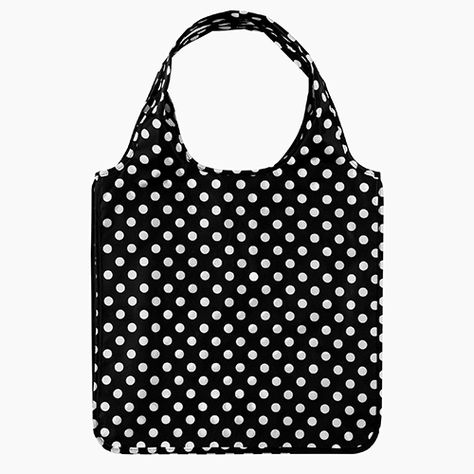 Kate Spade New York Le Pavillion Reusable Shopping Tote Dots Free, New York Canvas, Kate Spade Totes, Reusable Shopping Bags, Reusable Grocery Bags, Kate Spade Handbags, Black Tote, Office Products, Black Dots