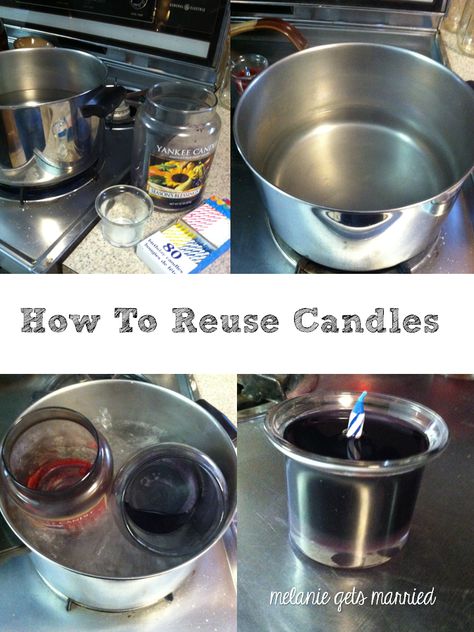 How To Reuse Candle Wax How To Make, Reuse Candles, Reuse Candle Wax, Leftover Candle, Candle Reuse, Recycle Candles, Hand Dipped Candles, Candles Diy, Old Candles