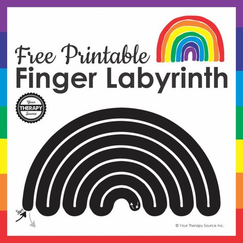 Labyrinth Printable, Mindfulness Activities For Kids, Labyrinth Walk, Brain Gym For Kids, Finger Labyrinth, Visual Tracking, Winding Path, Red Ribbon Week, Mazes For Kids