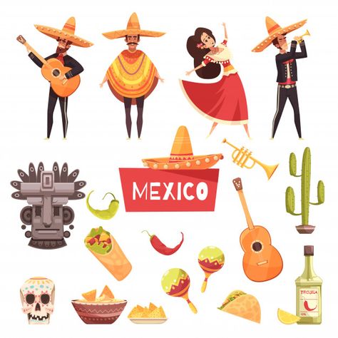 Mexican Icons, Rhythmic Pattern, Folk Art Flowers, Flat Vector, Mexican Art, Icon Set Vector, Vector Illustrations, Flat Illustration, Vector Photo