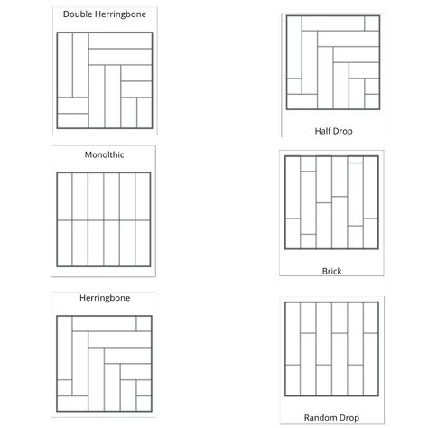 A few choices of the patterns that can used when laying carpet planks tiles. Plank Tile Patterns, Laying Carpet, Mathematics Equations, Tile Laying Patterns, Installing Vinyl Plank Flooring, 3 Digit Addition, Regrouping Subtraction, How To Lay Tile, Wooden Tiles