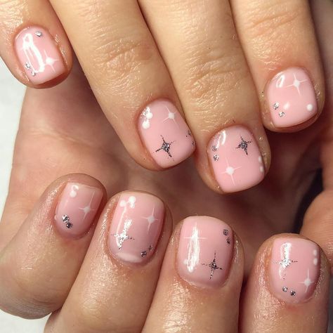 Short Nails Biab Designs, First Set Biab Nails, Builder Gel Short Nails Design, Short Biab Nails Winter, Bib Short Nails, Biab Nail Design Short, Biab Nails Inspiration Short, Simple Biab Nails, Short Biab Nail Designs