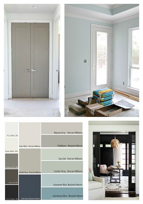 Readers Favorite Paint Colors Bathroom Closet Designs, Interior Paint Colors For Living Room, Modern Bathroom Renovations, Gossamer Blue, Interior Paint Colors Schemes, Dining Room Paint Colors, Interior Design Software, Bathroom Closet, Favorite Paint Colors