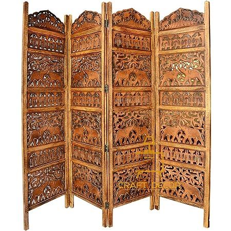 Wooden Elephent Design Partitions Wood Room Divider Partition for Living Room 4 Panels Room Dividers and Partitions Modern Room Separators Screen Panel for Home (Brown) Dividing Rooms, Wooden Partition, Folding Partition, Wooden Partitions, Screen Room Divider, Wood Room Divider, 4 Panel Room Divider, Wooden Room Dividers, Partition Screen