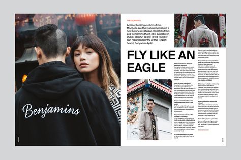 Edgar by Six — The Brand Identity Magazine Credits Page Design, Literary Magazine Design, Gq Magazine Layout Design, Dark Magazine Layout, Emigre Magazine Layout, Les Benjamins, 잡지 레이아웃, Creative Photography Techniques, Male Magazine