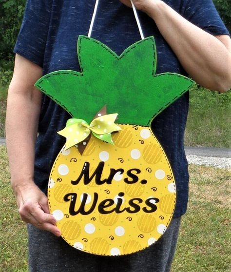 Welcome back to school! All of our sigs are made by myself and my sister. We gladly customize colors/wording--FREE of charge ad we ALWAYS SHIP FREE!!! #eBay #eBayStore #eBaySeller #CustomMade #Handcrafted #Personalised #PLAQUESSIGNS #Wood #Teacher #TEACHERSIGNS #Classroom Nurse Signs, Painted Pineapple, Classroom Door Signs, Teacher Name Signs, Rainbow Sign, Door Plaque, Spring Wall Art, Classroom Signs, Teacher Signs