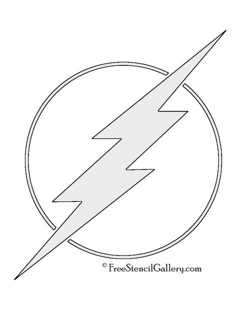 The Flash Symbol Stencil Flash Stencil, The Flash Symbol, Superhero Logo Templates, Pumpkin Carving Games, Flash Symbol, The Flash Tattoo, Flash Drawing, String Art Templates, Flash Logo