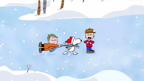 PEANUTS® "Ice Skating" Presented by Teleflora | Teleflora blog Aesthetic Christmas Laptop Wallpaper, Snoopy Skating, Ipad Organization, Christmas Snoopy, Peanuts Wallpaper, Christmas Desktop Wallpaper, Peanut Gang, Christmas Desktop, Winter Things