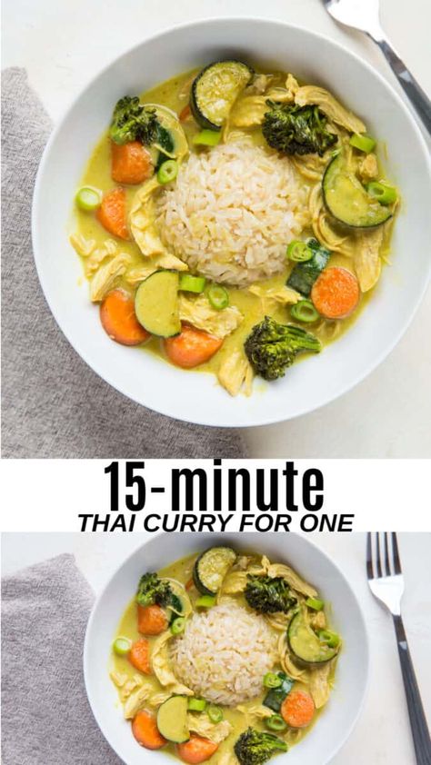 Curry For One, Easy Thai Curry, College Cooking, Recipe For 1, Panang Curry, Mood Food, Dinner Party Recipes, Thai Dishes, Vietnamese Food