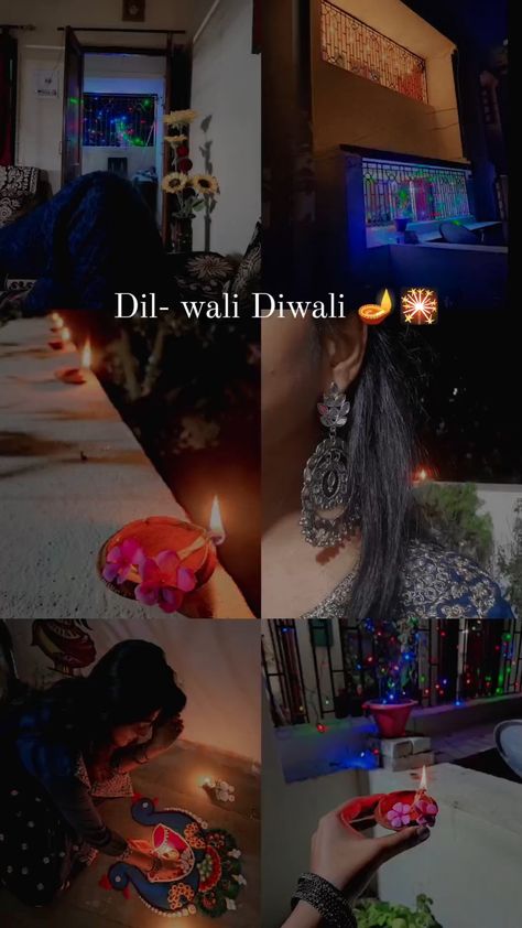 Dil wali Diwali , insta story inspo diwali layout Diwali Story Layout, Diwali Quotes For Him, Pani Puri Captions, Diwali Vibes Caption, Diwali Collage Ideas, Diwali Photo Poses For Women, Photo Poses For Diwali, Instagram Story Ideas For Diwali, Diwali Caption Ideas