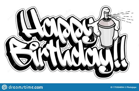 Happy Birthday Graffiti, Birthday Graffiti, Graffiti Birthday, Artistic Lettering, Happy Birthday Calligraphy, Music Graffiti, Happy Birthday Font, Happy Birthday Drawings, Beautiful Graffiti