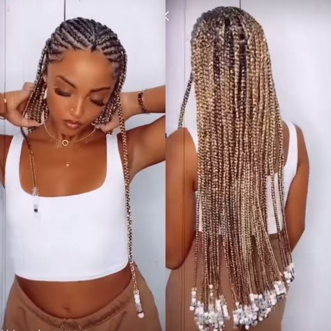 Fulani Braids Honey Blonde, Honey Blonde Cornrows Braids Black Women, Blonde Fulani Braids With Beads, Blonde Flip Over Fulani Braids, Honey Blonde Cornrows, Blonde Cornrows Braids Black Women, Blonde Braids With Beads, Blonde Cornrows, Braids Black Women