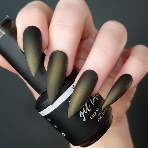 OPERATION LUXA Thief In The Night, Green Nail Art, Goth Nails, Matte Nails Design, Double Down, Gel Nail Designs, Classy Nails, Chic Nails, Fancy Nails