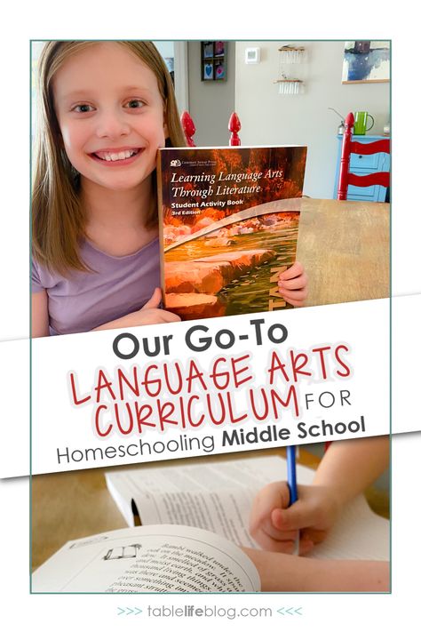 Looking for the best language arts curriculum option for the middle school years? Here’s what you should know about Learning Language Arts Through Literature and why it’s an especially great fit for homeschooling middle school. Learning Language Arts Through Literature, Homeschooling Middle School, Language Arts Activities Middle School, Homeschool Writing Curriculum, Homeschool Middle School, Homeschool Writing, Writing Curriculum, Middle School Writing, Kids Literacy