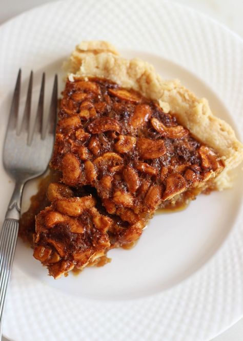 CASHEW PIE! All the traditional ingredients of a pecan pie, but with cashews and extra filling! #recipe #thegoldlininggirl Cashew Pie, Christmas Pie Recipes, Christmas Pie, Recipes Delicious, Perfect Pies, Sweet Pie, Delicious Pies, Eat Dessert First, Pie Dessert