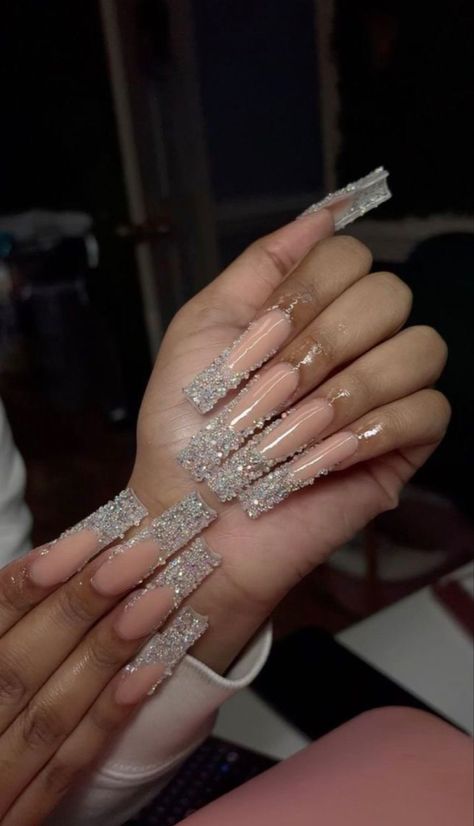 Pixie Crystal Nails, Birthday 2023, Nail Aesthetic, Square Nail, Nails Design With Rhinestones, Glow Nails, Dope Nail Designs, Acrylic Nails Coffin Pink, Pretty Ppl