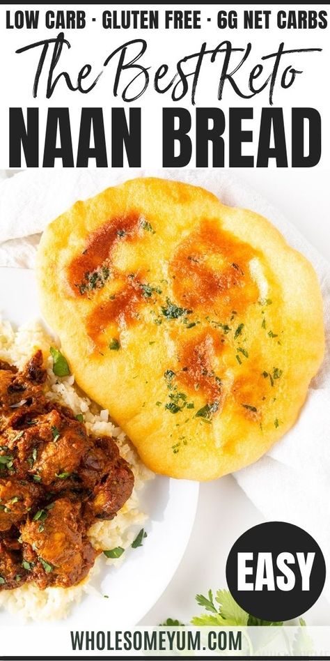 Low Carb Keto Naan Bread Recipe Keto Naan Bread, Indian Feast, Naan Bread Recipe, Recipes With Naan Bread, Low Fat Low Carb, Low Carb Low Fat Recipes, Boiled Egg Diet Plan, Low Carb Low Sugar, Low Carb Diet Recipes