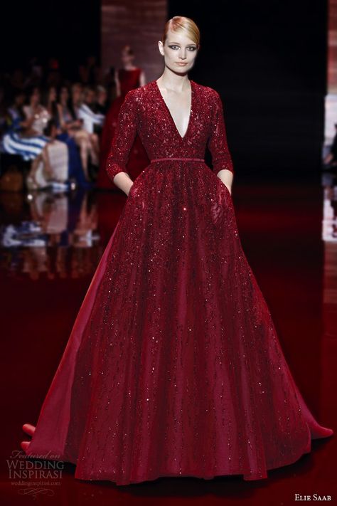 Elie Saab. Red Ball Gowns, Red Ball Gown, Elie Saab Fall, Elie Saab Couture, 파티 드레스, Red Ball, فستان سهرة, Wedding Christmas, Couture Gowns