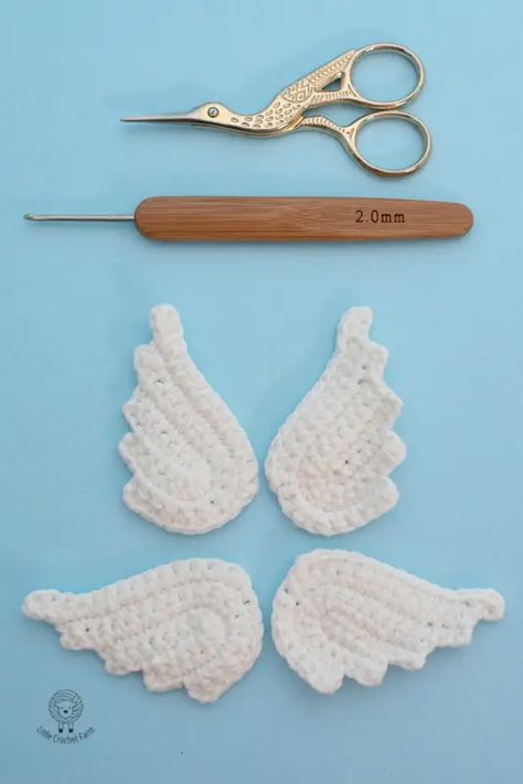 Crochet Angel Wings, Crochet Wings, Angel Crochet Pattern Free, Wings Pattern, Crochet Angel Pattern, Fast Crochet, Miniature Knitting, Valentine Collection, Crochet Angels