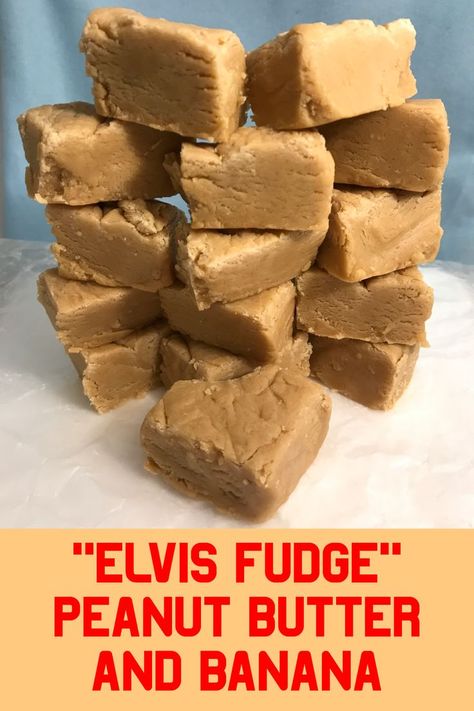 Peanut Butter and Banana fudge recipe Banana Fudge Recipes, Christmas Bites, Fudge Peanut Butter, Banana Fudge, Baileys Fudge, Cottage Bakery, Homemade Fudge Recipes, Banana Candy, Peanut Butter Fudge Recipe