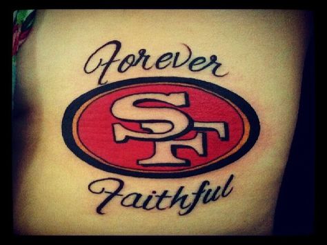 49ers Tattoo, San Francisco Tattoo, Game Day Quotes, Football Tattoo, Nfl Football 49ers, Tattoo Minimal, Forty Niners, Fan Tattoo, 49ers Fans