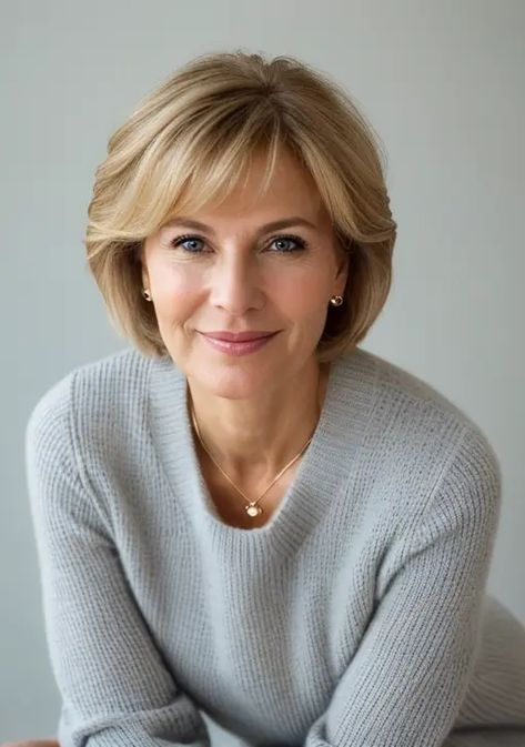 Top 25 Timeless Hairstyles for Women Over 50 - TheHairStyleTrends 50yr Old Women Hair Styles, Easy Care Short Hairstyles Over 50, Women Hair Styles Medium, Bob Hairstyle With Bangs Women, Bob Hairstyles For Women Over 50, Hairstyles For Medium Length Hair Over 50, Hair For Over 50 Women, 50 Haircuts For Women Over 50, Short Hair For Women Over 60 Simple