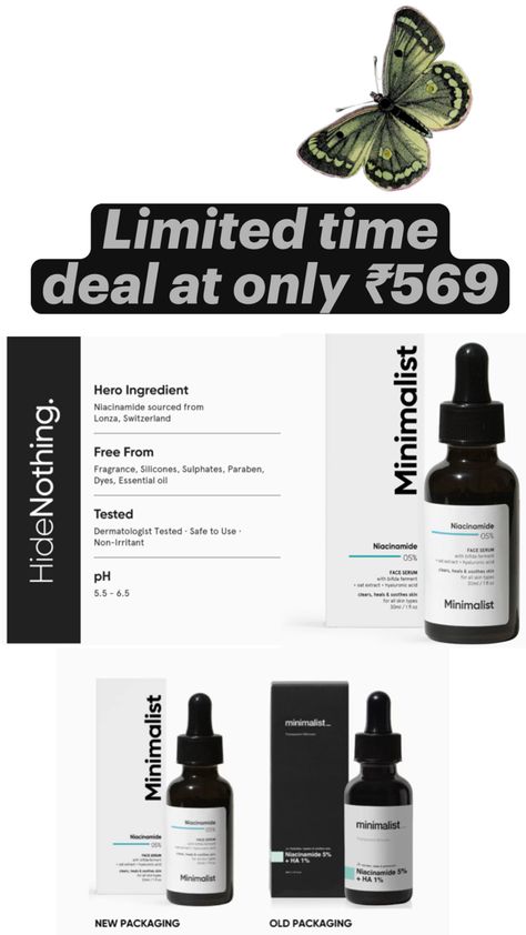 Deal of the day: Minimalist 5% Niacinamide Face Serum for Clear Glowing Skin, Reduces Dullness, Hydrates & Repairs Skin with Vit B3 & Hyaluronic Acid, Day & Night Serum for Dry & Sensitive Skin, For Women & Men,30 ml https://amzn.in/d/5yXsN02 Minimalist Niacinamide, Niacinamide Serum, Clear Glowing Skin, Skin Glowing, Night Serum, Deal Of The Day, Dry Sensitive Skin, Day Night, Face Serum