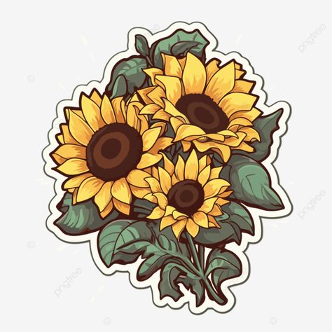 sunflower flower sticker vintage collection vector sticker design clipart Vintage Flowers Stickers, August Stickers, Stickers Sunflower, Sunflower Vector, Sticker Clipart, Sunflower Sticker, Sunflower Clipart, Stickers Vintage, Nature Stickers