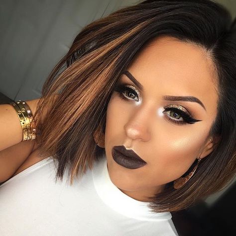 Pinterest: @niazesantos ♥ Highlights Black Women, Bombshell Makeup, Luxy Hair, Color Highlights, I Love Makeup, Flawless Makeup, Gorgeous Makeup, Love Makeup, Beautiful Makeup