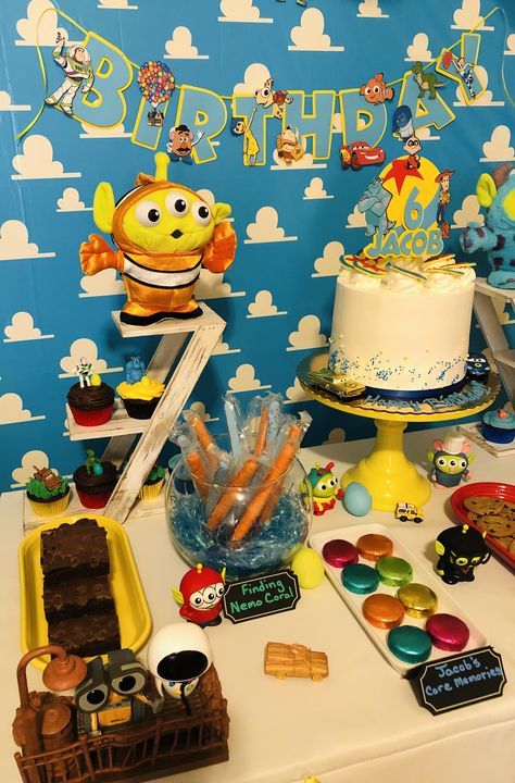 Pixar Cakes Ideas, Disney Pixar Party, Disney Pixar Birthday Party, Pixar Birthday Cake, Pixar Birthday Party Ideas, Pixar Birthday Party, Pixar Birthday, Pixar Fest, Pixar Party