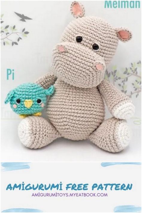 Amigurumi Melman & Pi Free Pattern – Amigurumi toys Crochet Animal Heads Free Pattern, Fit For Life, Crochet Hippo, Doll Amigurumi Free Pattern, Minion Crochet, Crochet Toys Free Patterns, Knitted Toys Free Patterns, Diy Bebe, Crochet Dolls Free Patterns