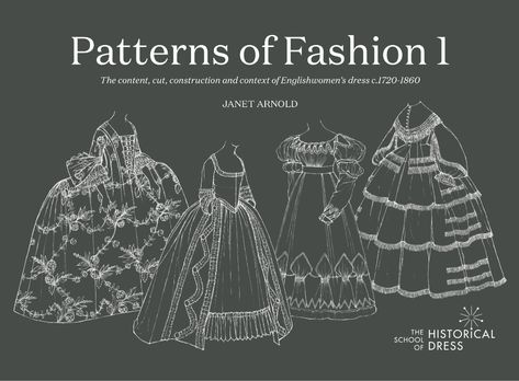 Historical Dress Patterns, Janet Arnold, Historical Garments, 19th Century Dress, Fashion Education, Historical Sewing, Patterns Of Fashion, Historical Dress, Century Dress