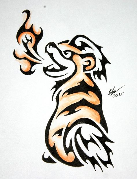 Tribal growlithe by Esmeekramer Entei Pokemon Tattoo, Arcanine Tattoo, Growlithe Tattoo, Arcanine Tattoo Design, Moltres Pokemon Tattoo, Horsea Pokemon Tattoo, Pokemon Sketch Tattoo, Just Breathe Tattoo, Pokemon Decal