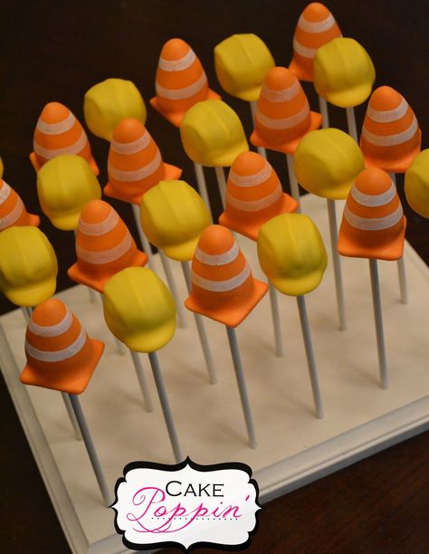 Construction Party Construction Birthday Cake Pops, Construction Themed Cake Pops, Construction Cakepops, Construction Desserts, Construction Cake Pops, Birthday Cake Baby Boy, Construction Theme Cake, Cake Baby Boy, Construction Birthday Cake