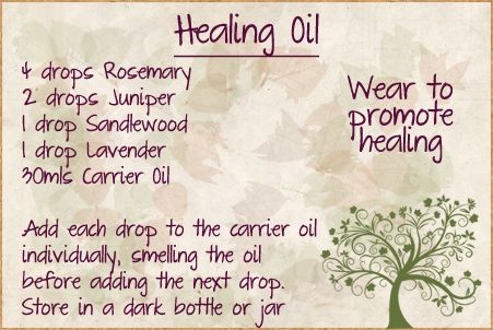 Life of a Domestic Witch: Herbal Magic | Healing Oil Magick Oil, Essential Oils Herbs, Healing Spells, Essential Oil Blends Recipes, Witchcraft Spell Books, Herbal Healing, Herbal Magic, Healing Oils, Healing Herbs