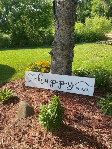 Our Happy Place Sign, Happy Place Sign, Clothespin Magnets, Fixer Upper Decor, Wall Decor Farmhouse, Our Happy Place, Wooden Snowman, Wood Clothes, Backyard Diy Projects