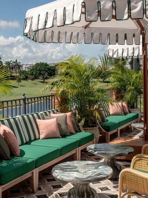 Boca Raton Resort, Space Place, Food Group, Beautiful Space, Porch Swing, Fine Dining, Restaurant Bar, Outdoor Sofa, Flamingo