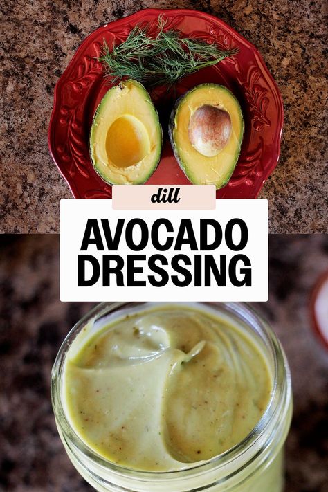 Here's how to make the best dairy-free avocado salad dressing! It's healthy, satisfying and so addictive. Avocado Dressing Healthy, Lowering Triglycerides, Avocado Dressing Recipe, Easy Salad Dressing Recipes, Avocado Salad Dressing, Salad Dressing Recipes Healthy, Dill Dressing, Vegan Salad Dressing, Fall Fitness