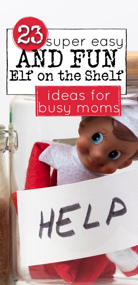 Need some SUPER EASY and LAST MINUTE ideas for your Elf on the Shelf this Christmas? These last minute funny ways to set up your elf are seriously easy, are so cute and can be done FAST- cause who has extra time in the month of Decemeber? Not busy moms, that's who! Elf On The Shelf Ideas Fast And Easy, Elf On The Shelf For Busy Moms, Fast Elf On The Shelf Ideas, Last Minute Elf On The Shelf Ideas, Easy Elf On The Shelf Ideas Last Minute, Advice For New Moms, Tired Mom, How To Make Snow, Elf On The Shelf Ideas