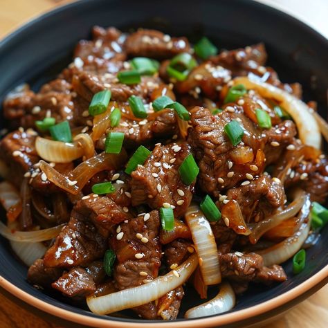 🥘 Sizzle up your dinner with Chinese Beef and Onion Stir Fry! Quick and savory. #StirFryNights Chinese Beef and Onion Stir Fry Ingredients: Beef strips (1 lb (450 g)) Onions, sliced (2) Soy sauce (1/4 cup (60 ml)) Oyster sauce (2 tbsp (30 ml)) Sesame oil (1 tsp (5 ml)) Instructions: Heat oil, sauté onions until soft. Add beef, cook until browned. Stir in sauces, cook for additional 5 mins. 🥢 Experience the vibrant flavors of China in your kitchen tonight! #QuickDinnerFix Sauté Onions, Chinese Beef, Steak Stir Fry, Stir Fry Ingredients, Instagram Recipes, Beef Strips, Twisted Recipes, Beef Stir Fry, Trending Recipes