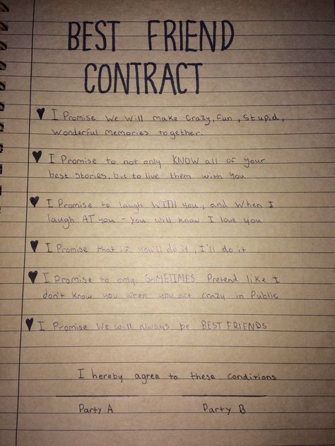 Realistic Best Friend Contract, Best Friend Rules, Bff Contract, Friendship Contract, Best Friend Contact, Best Friend Contract, Friend Contract, Best Friend Application, Friend Application