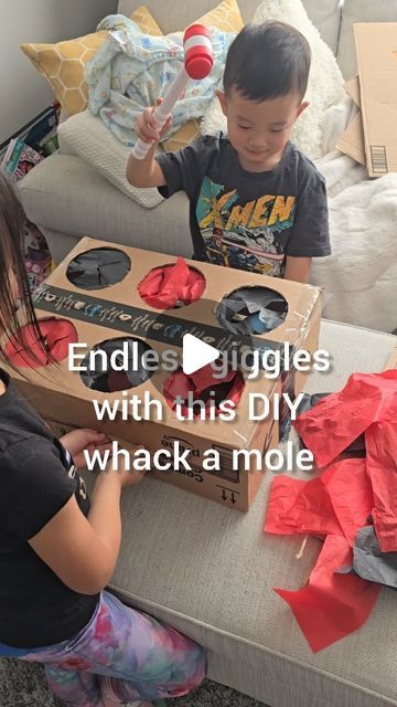 Agnes | Toddler Learning Activities on Instagram: "Turn everyday items into endless fun with this DIY Whack-a-Mole game! 😎

It’s the perfect way to keep little hands busy and encourage hand-eye coordination—all while bringing on the giggles!

No fancy supplies needed, just a few things you already have at home. This quick setup is ideal for rainy days, screen-free play, or anytime you need a simple activity that’s both fun and beneficial for your toddler 👌🏼

#ToddlerFun #DIYKidsActivities #WhackAMoleGame #BusyParentHacks #ToddlerLife #ScreenFreeFun #ParentingTips #diycrafts #toddlerdiy #ToddlerActivities #momlife" Diy Whack A Mole Game, Diy Toddler, Free Play, Screen Free, Toddler Learning Activities, Toddler Fun, Toddler Life, Free Fun, Toddler Learning