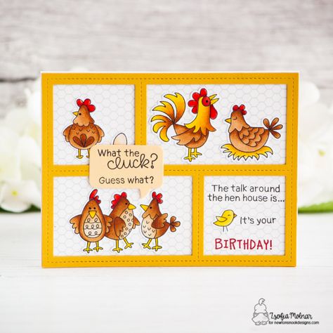 Newton’s Nook Designs April Release – Day 2 | safsafdesign Hey Chuck, Chicken Greeting Cards, Hey Birthday, Scrapbook Birthday, Chicken Cards, Farm Fun, Homemade Birthday Cards, Hen House, Doodlebug Design