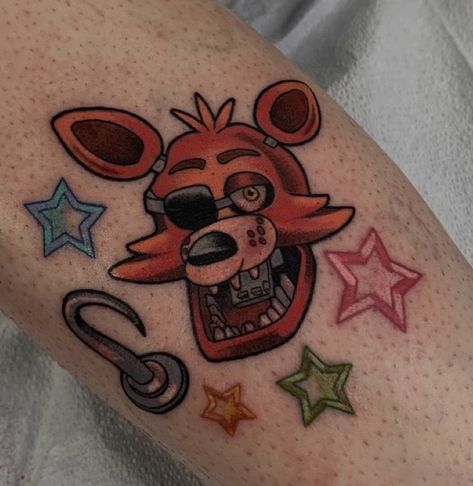 Fnaf Tattoos Ideas, Five Nights At Freddy's Tattoo, Fnaf Tattoo Ideas, Cutesy Tattoos, Fnaf Tattoo, Knuckles Tattoo, Sullivan Family, Tattoo Drawing Ideas, Fnaf Sun And Moon