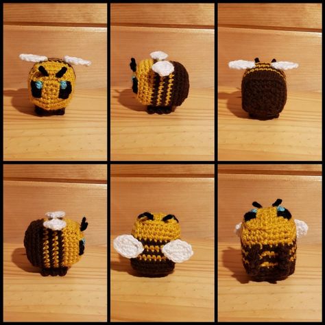 Minecraft Bee Crochet, Minecraft Bee, Stuffed Animal Pattern, Bee Pattern, Market Stall, Crochet Fashion Patterns, Stitch Art, The Bee, Crochet For Kids