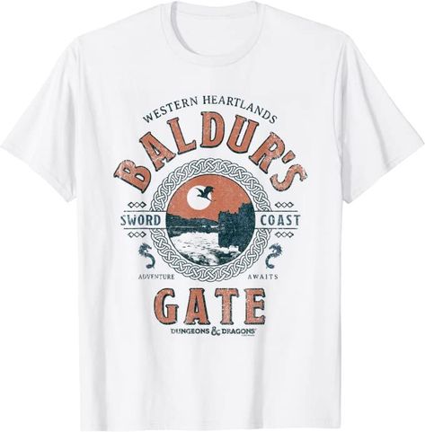 Dungeons & Dragons Baldur's Gate Shirt College Au, Role Playing Game, Baldur's Gate, Dungeon Master, Adventure Awaits, Role Playing, Roleplaying Game, The Beginning, Dungeons And Dragons